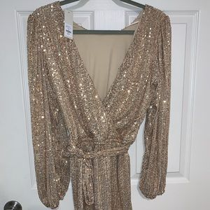 BRAND NEW! Sequin gold dress!